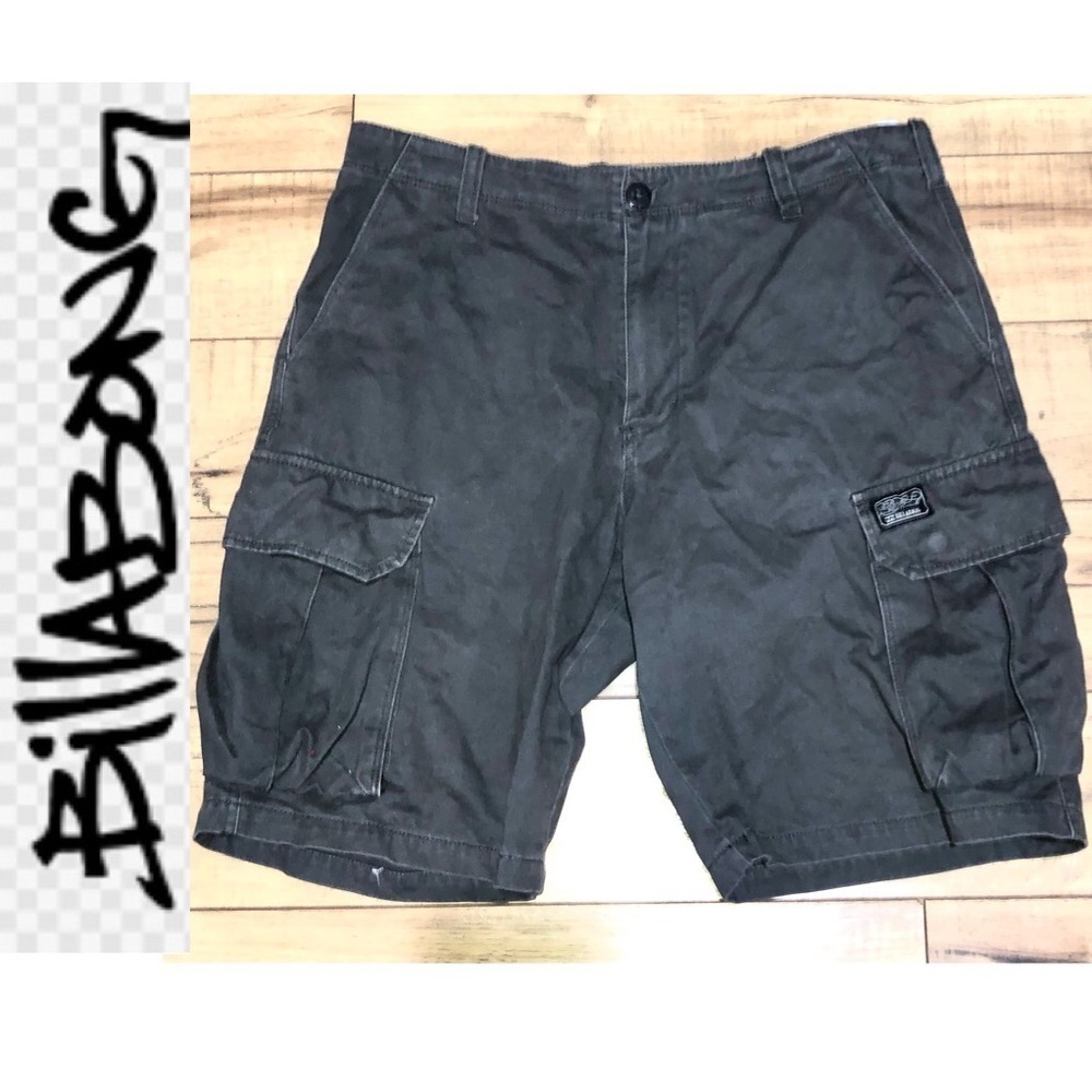 Billabong Gray Cargo Shorts Size 34